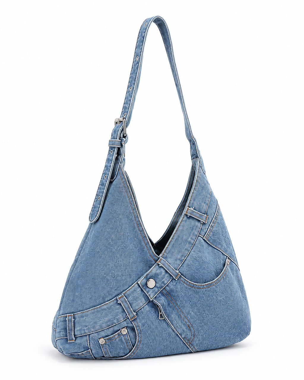 Stevie Vintage Denim Hobo Bag