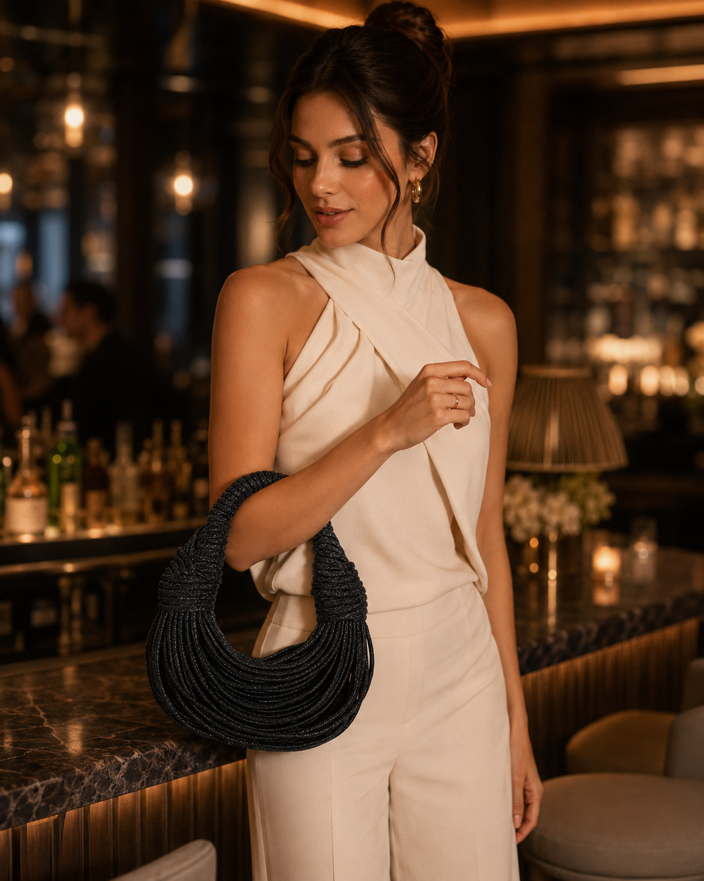 Nova Metallic Noodle Hobo Bag