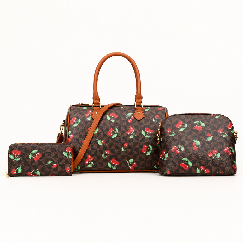 Maribel Cherry 3-in-1 Handbag Set