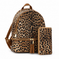 Nadia Leopard Backpack Set