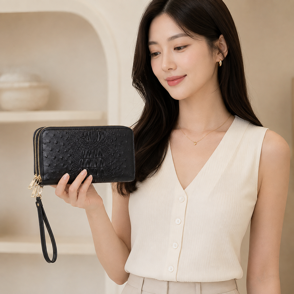 Sloane Double-Zip Wristlet Wallet