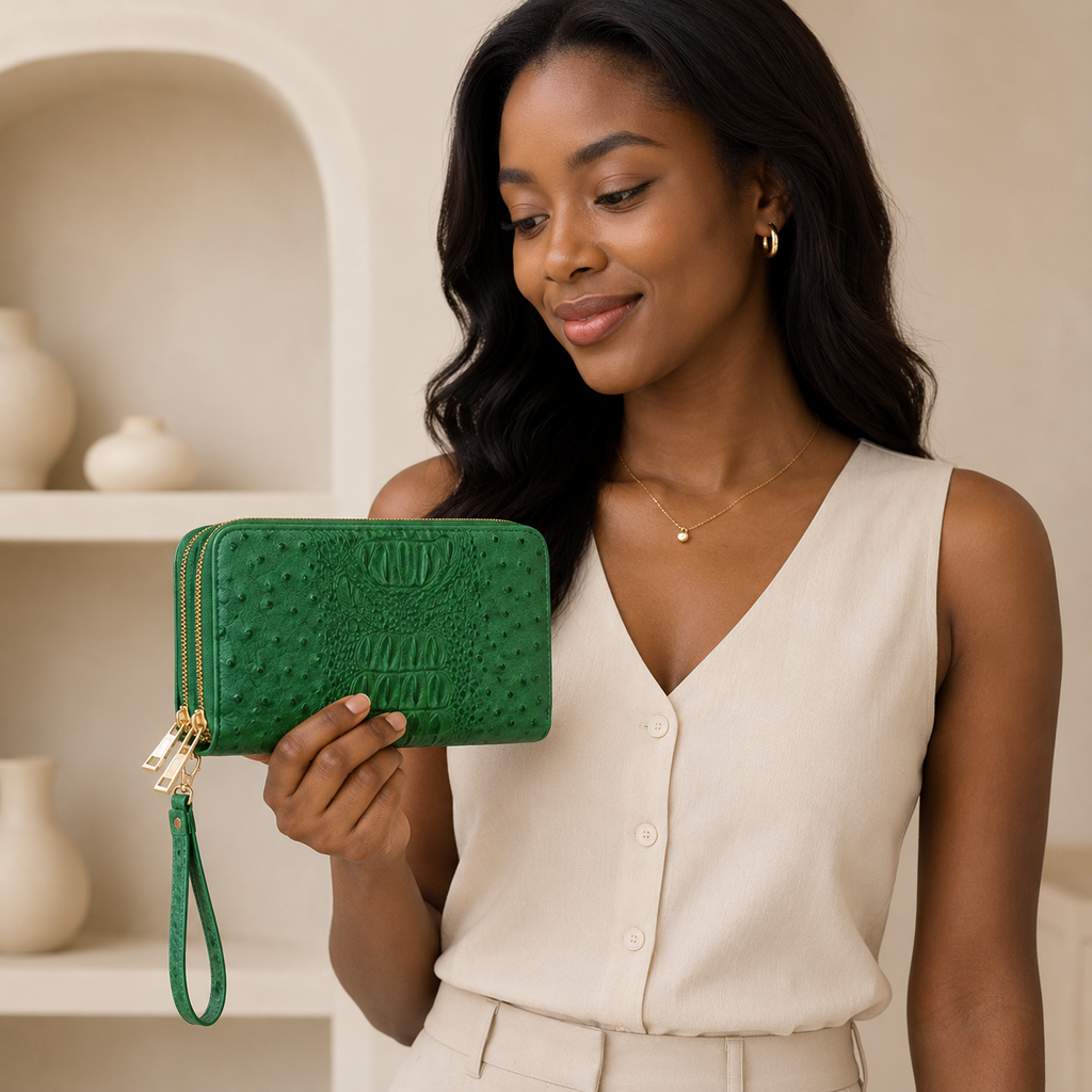 Sloane Double-Zip Wristlet Wallet
