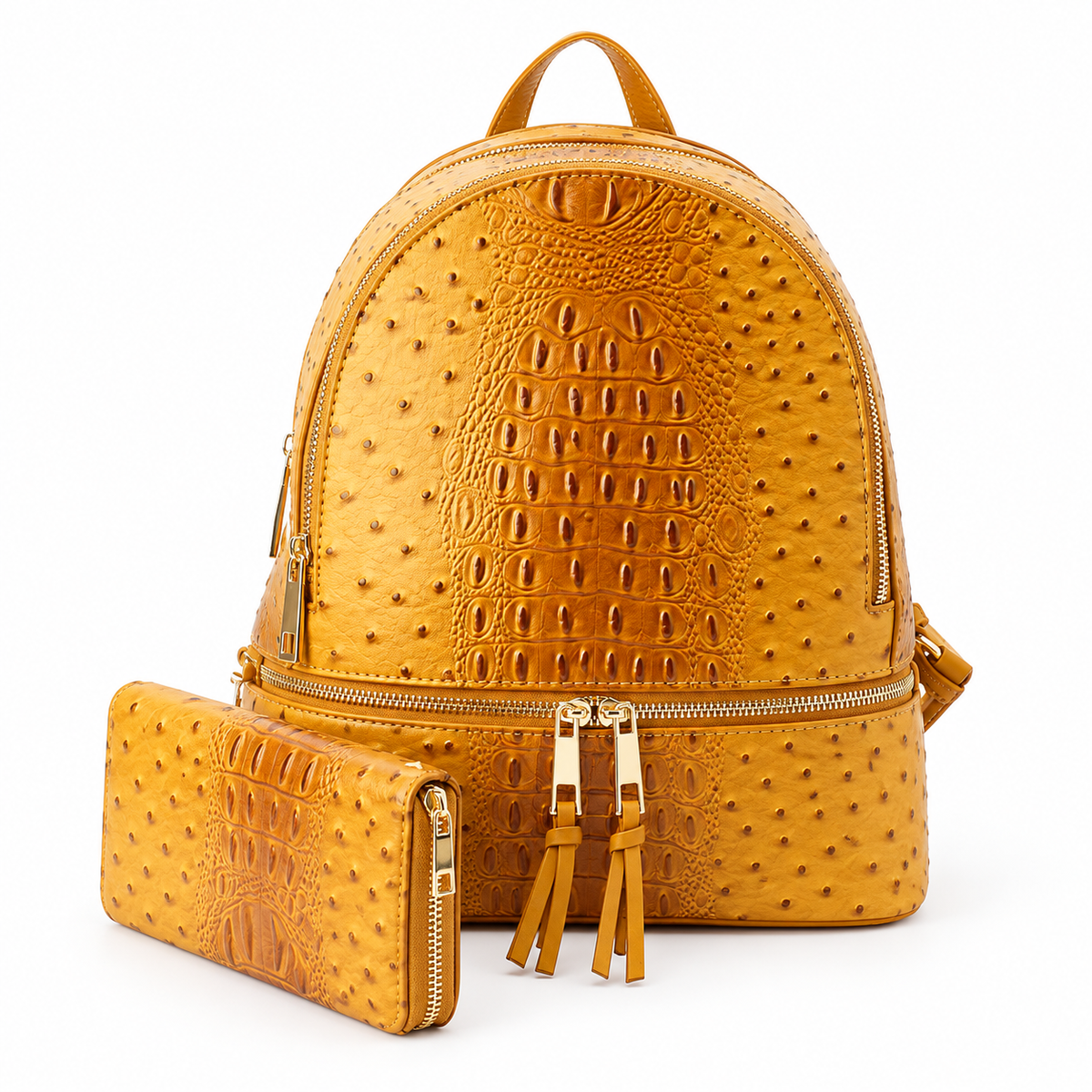 Tatum Embossed Backpack Set