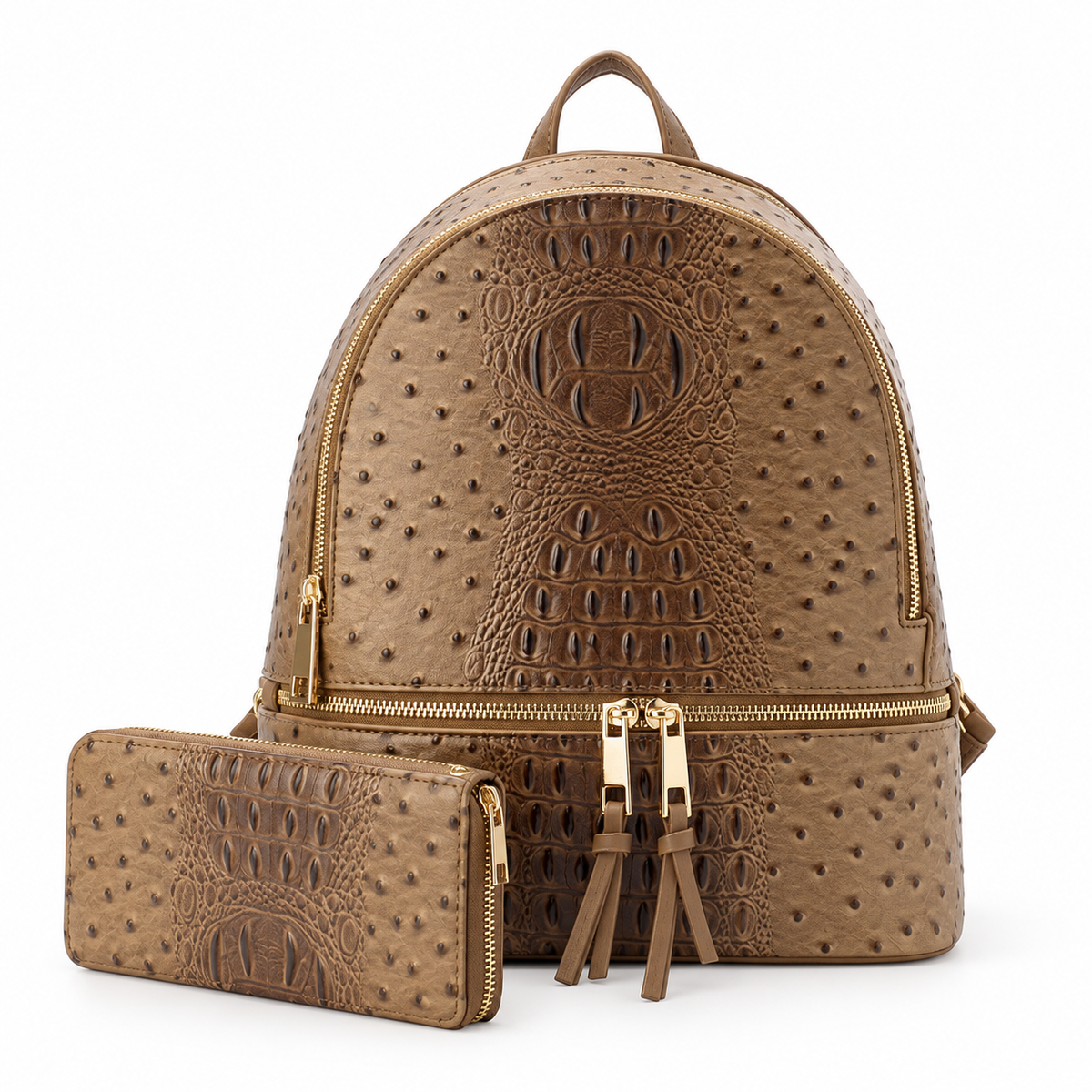 Tatum Embossed Backpack Set