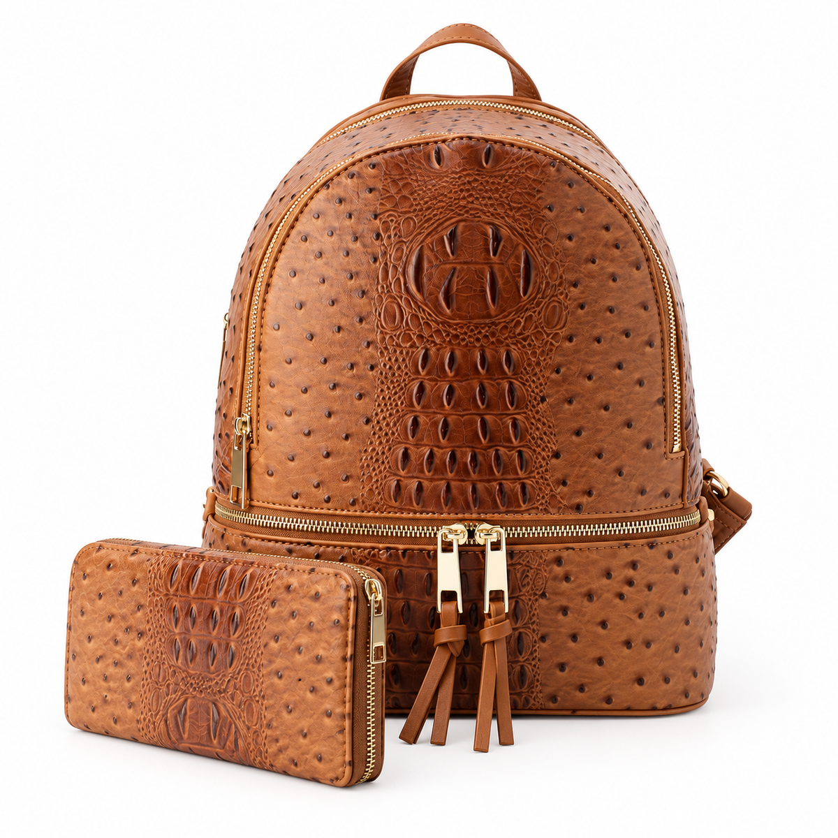 Tatum Embossed Backpack Set