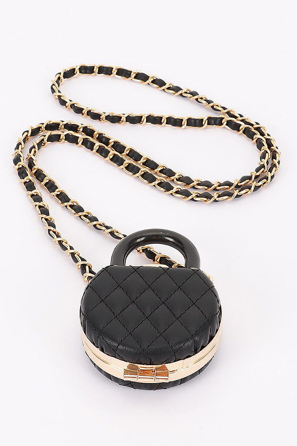 Anne-Marie Quilted Purse Compact Mirror