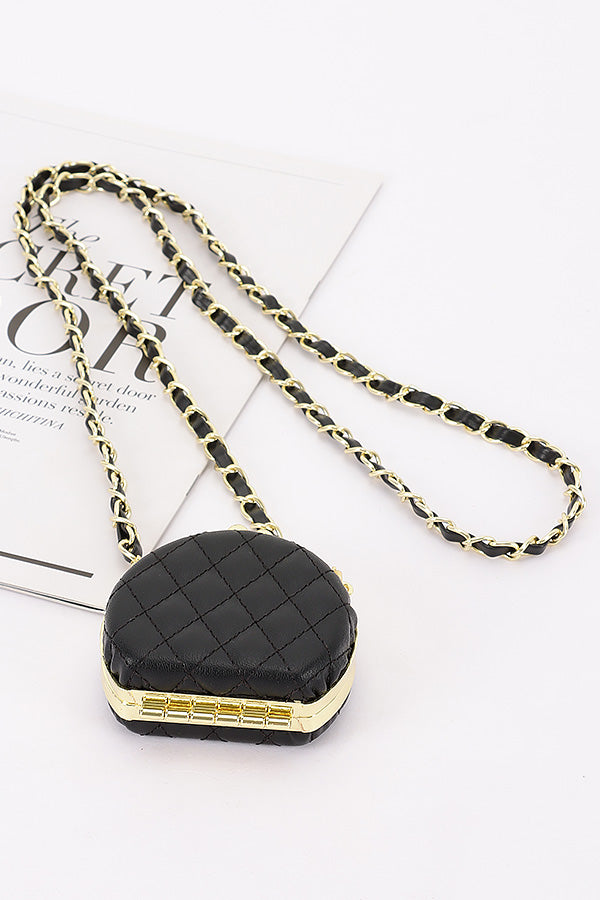 Ashley Quilted Purse Compact Mirror