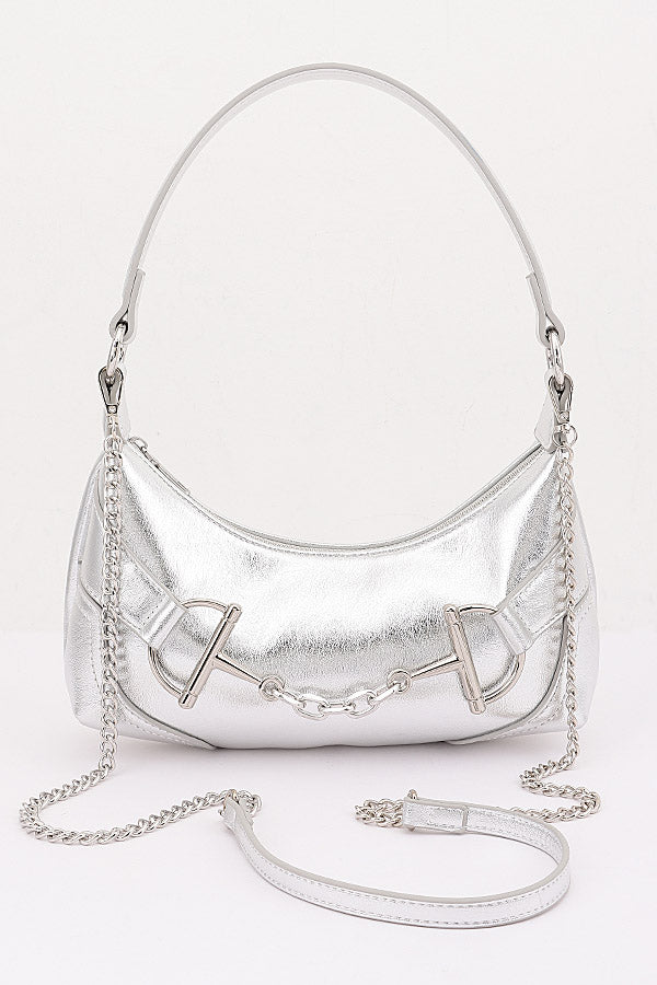 Silver Horsebit Accent Hobo Bag supplier photo