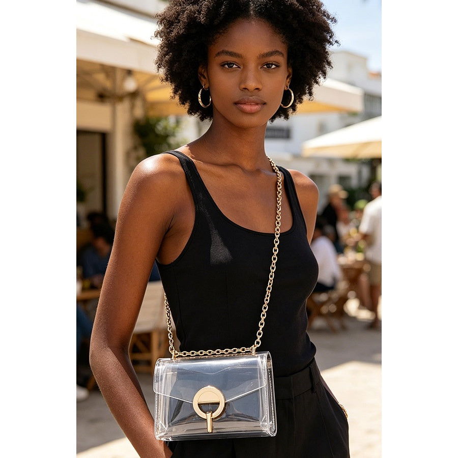 Brielle Clear Chain Crossbody Bag