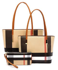 Colette Plaid 3-in-1 Handbag Set