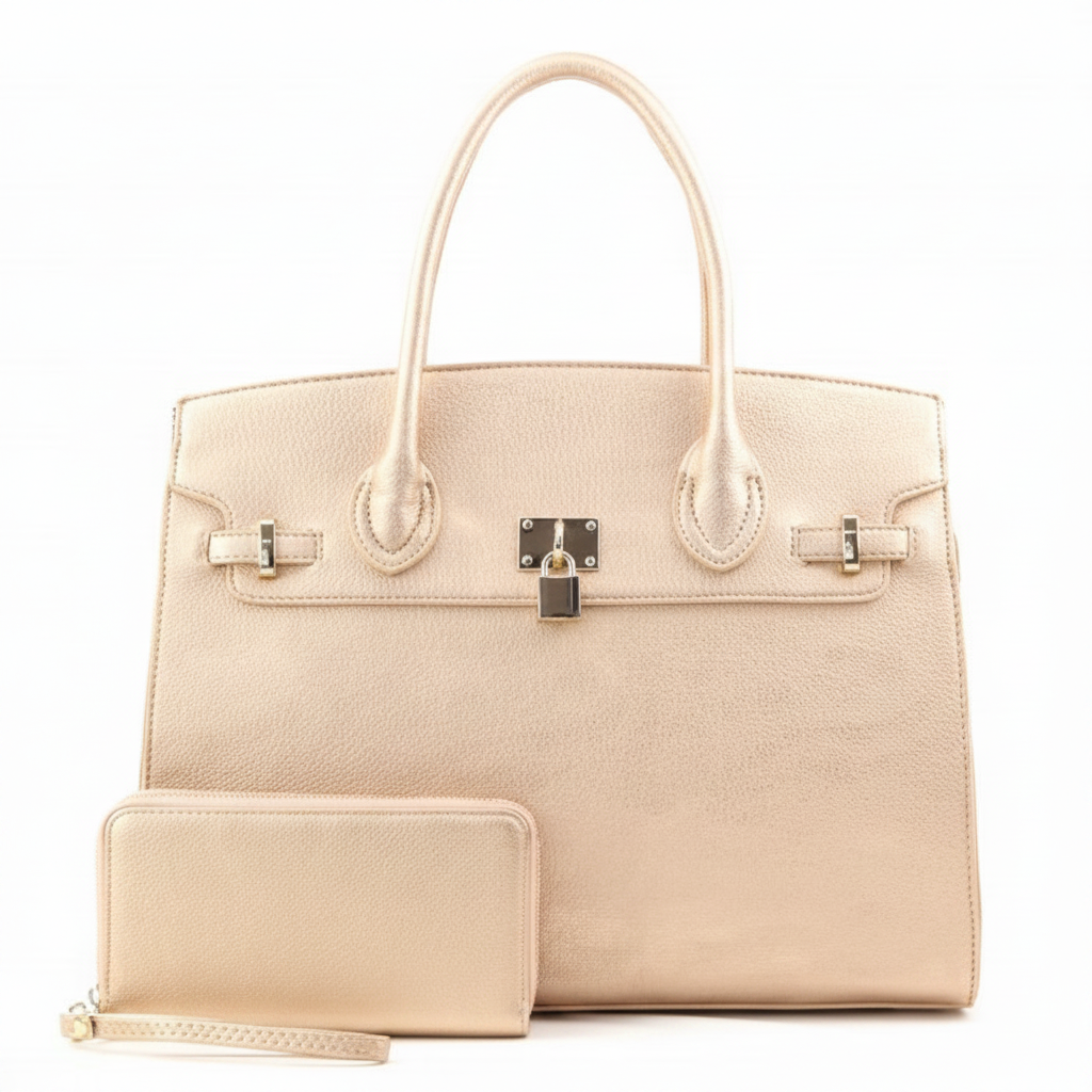 Genevieve XL Structured Satchel & Wallet Set