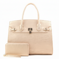 Genevieve XL Structured Satchel & Wallet Set