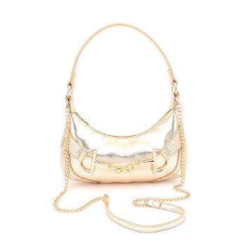 Gold Horsebit Accent Hobo Bag supplier photo