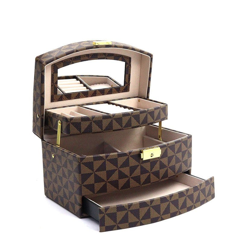 Camille Geometric Jewelry & Cosmetic Case