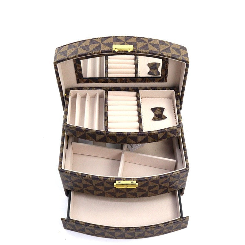 Camille Geometric Jewelry & Cosmetic Case
