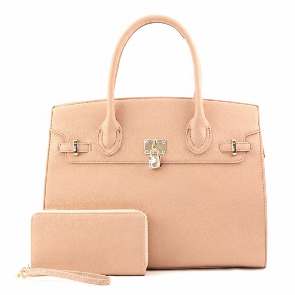 Genevieve XL Structured Satchel & Wallet Set